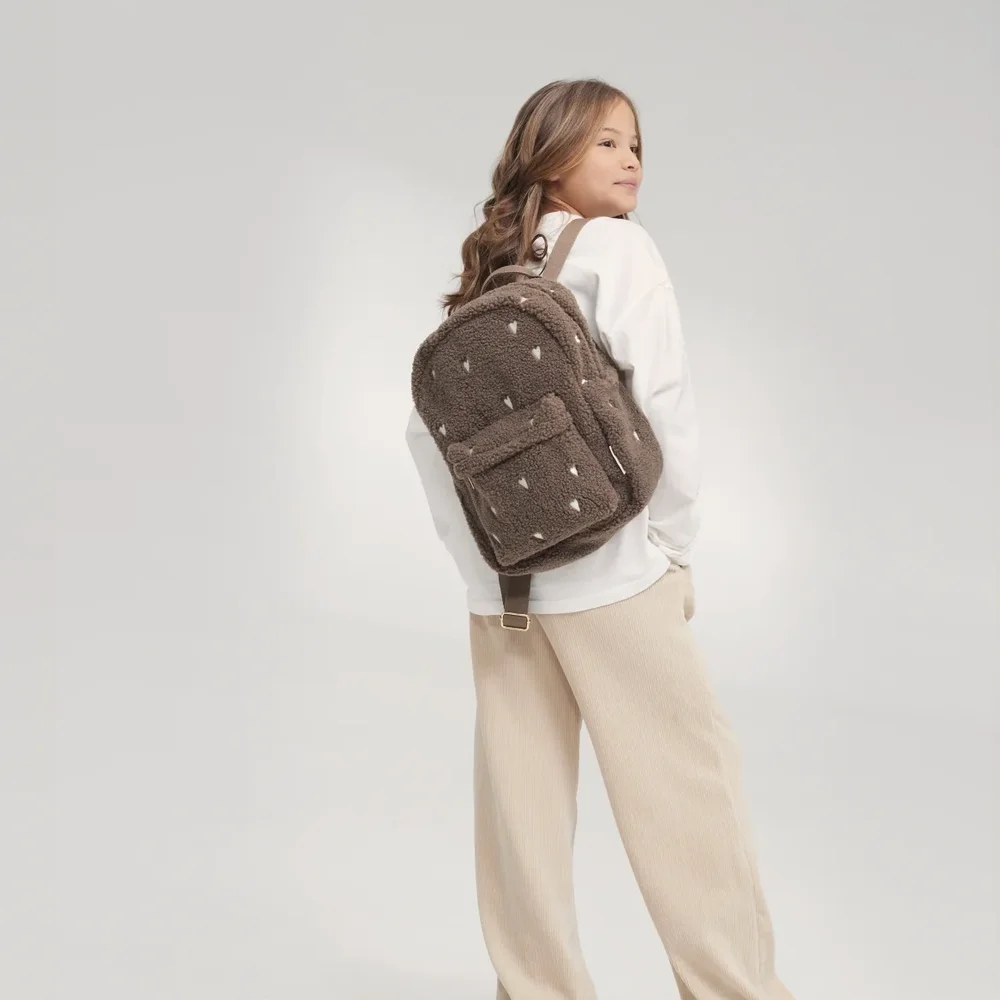 Teddy Midi Backpack Brown Hearts Teddy Midi Backpack Brown Hearts