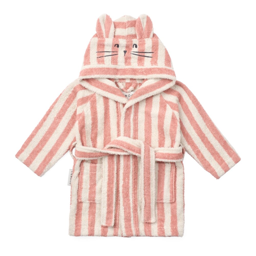 Lily badjas Coral blush/creme de la creme stripe Lily badjas Coral blush/creme de la creme stripe