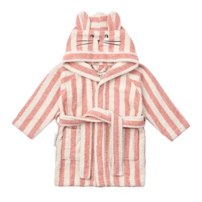 Lily badjas Coral blush/creme de la creme stripe Lily badjas Coral blush/creme de la creme stripe
