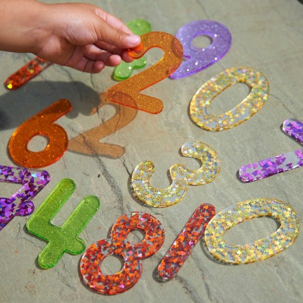 Rainbow glitter nummers Rainbow glitter nummers