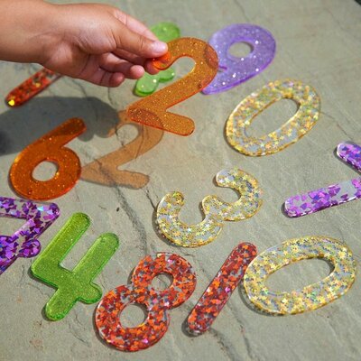 Rainbow glitter nummers Rainbow glitter nummers