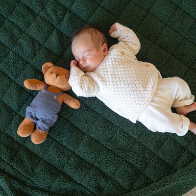 Noomad - Opbergzak - Speelmat Baby Soft - organic cotton - 120 cm Evergreen teddy Noomad - Opbergzak - Speelmat Baby Soft - organic cotton - 120 cm Evergreen teddy