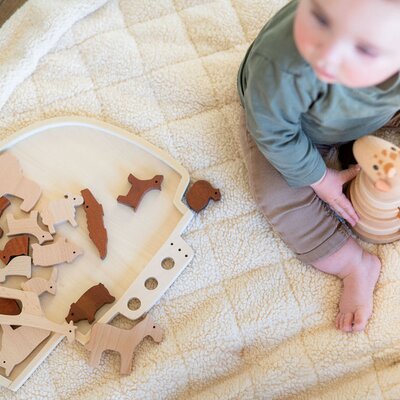 Noomad - Opbergzak - Speelmat Baby Soft - organic cotton - 120 cm Oak teddy Noomad - Opbergzak - Speelmat Baby Soft - organic cotton - 120 cm Oak teddy