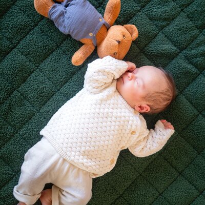 Noomad - Opbergzak - Speelmat Baby Soft - organic cotton - 120 cm Evergreen teddy Noomad - Opbergzak - Speelmat Baby Soft - organic cotton - 120 cm Evergreen teddy