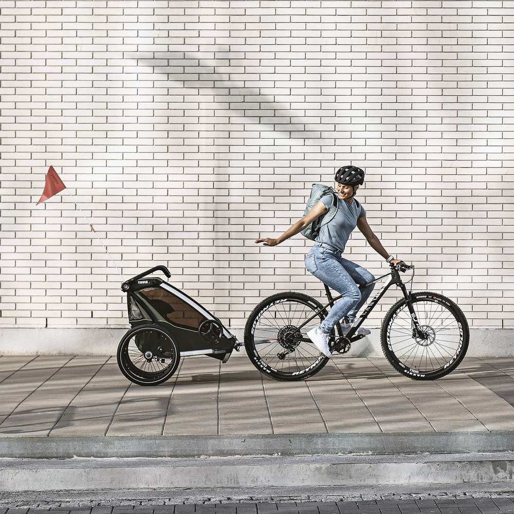 Fietskar Chariot Lite double Vintage Green
