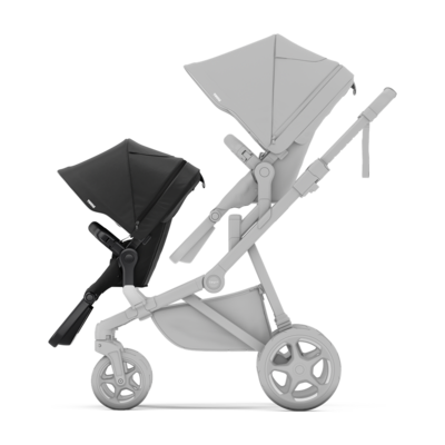 Sleek 2 sibling seat Black Sleek 2 sibling seat Black