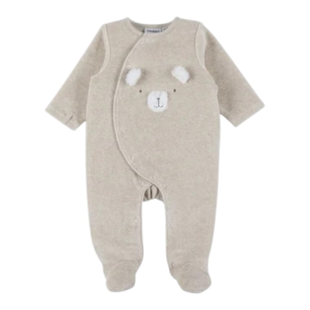 Beige velours pyjama met borduursel – Orso Beige Beige velours pyjama met borduursel – Orso Beige