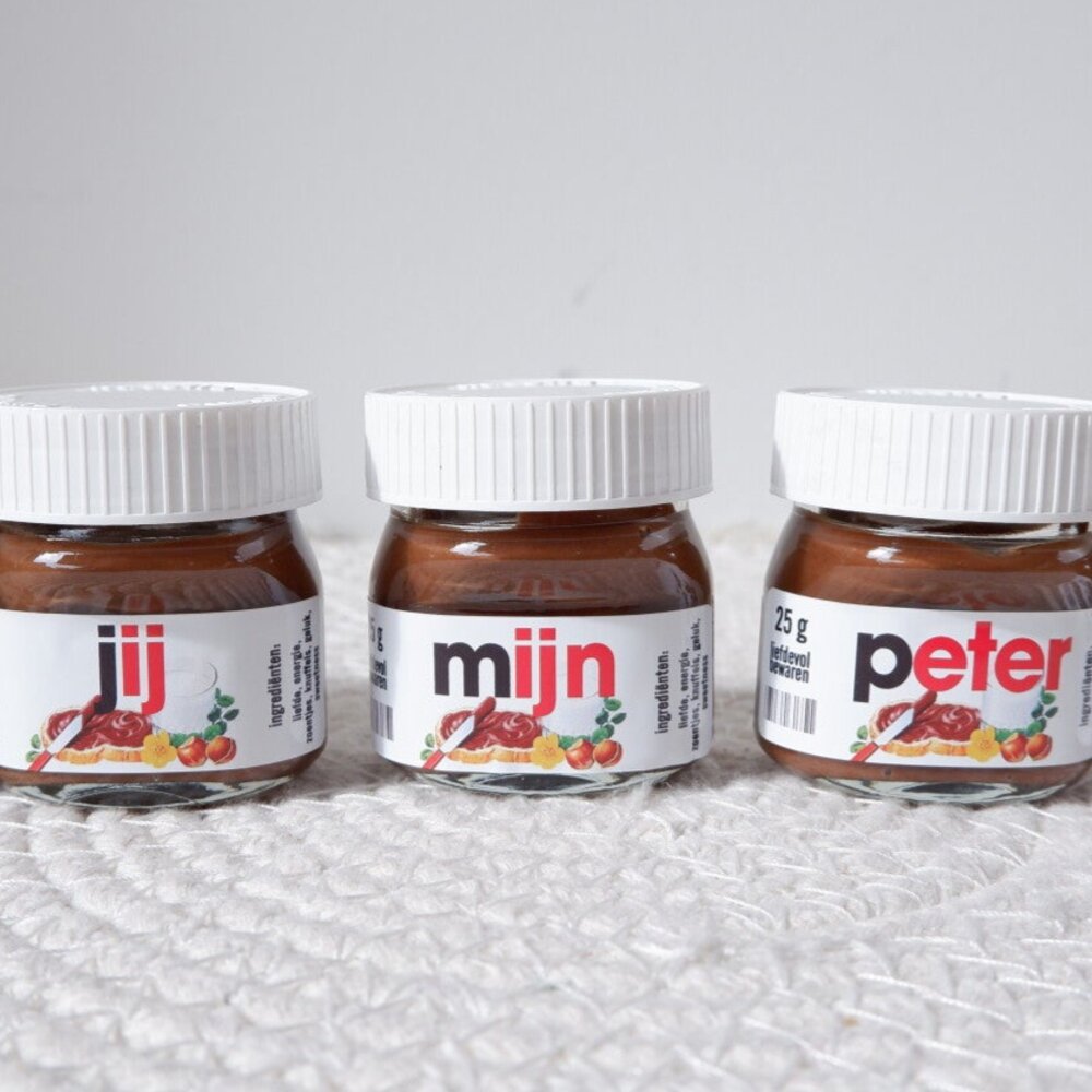 Nutella 5x mini potje 25g - Wil je mijn peter zijn? Nutella 5x mini potje 25g - Wil je mijn peter zijn?