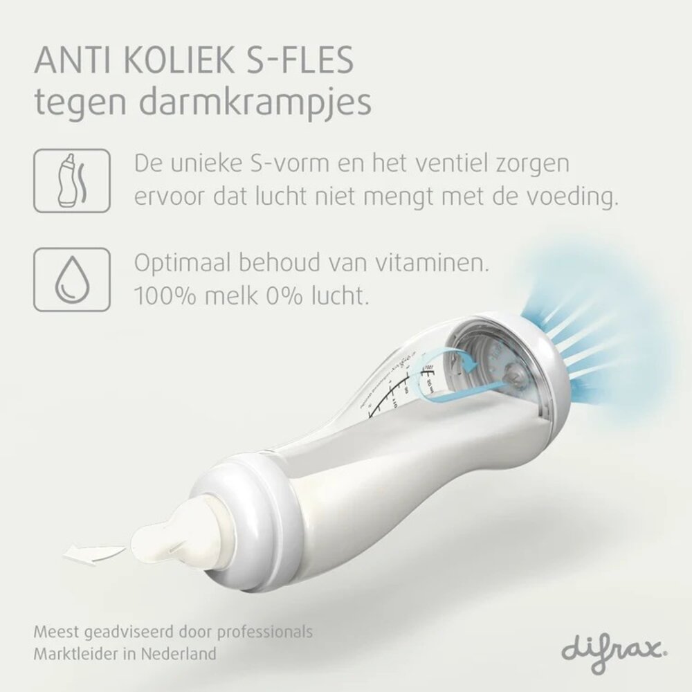 S-fles wide 310 ml Ivory