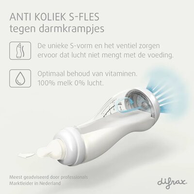 S-fles wide 310 ml Ivory