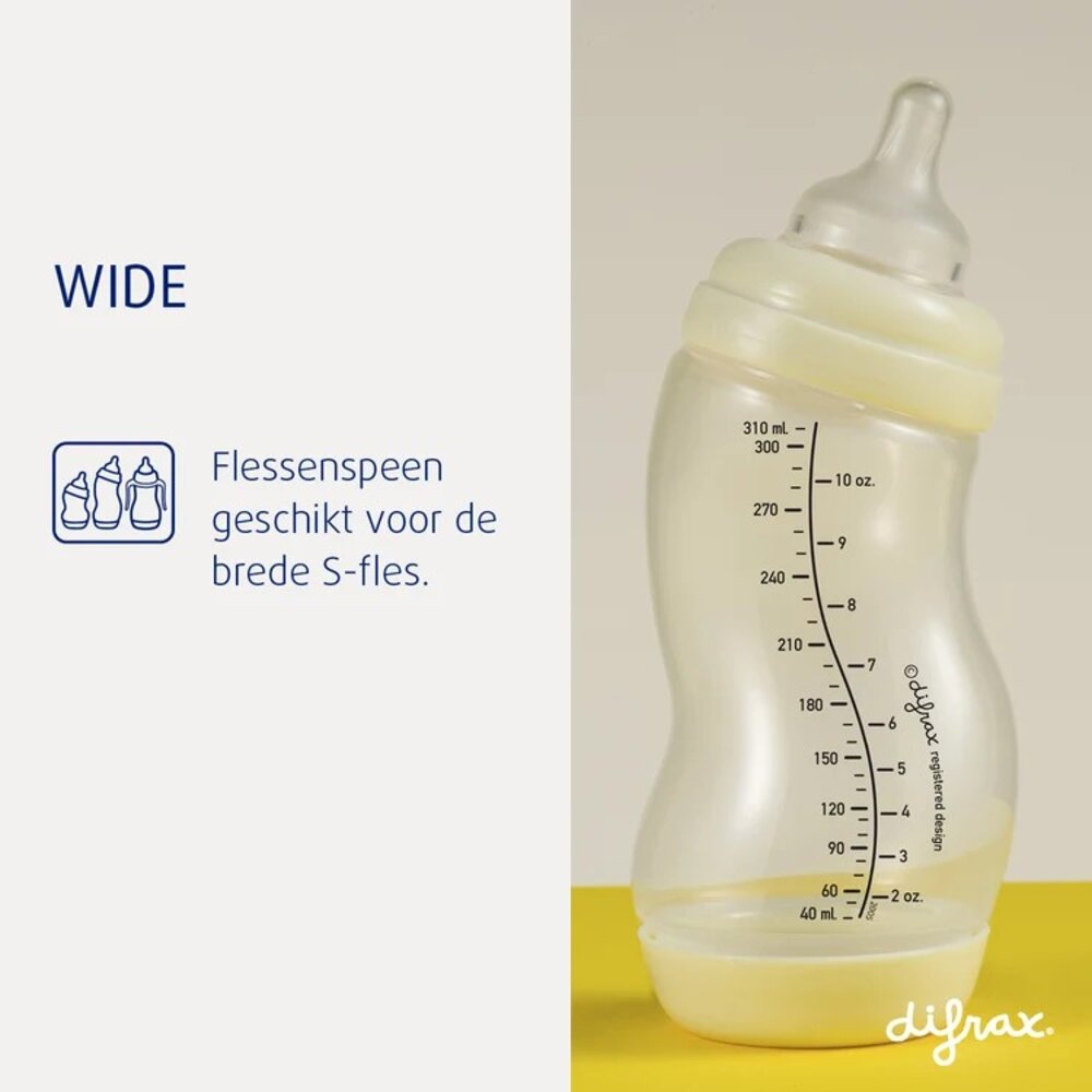 S-fles wide 310 ml Ivory