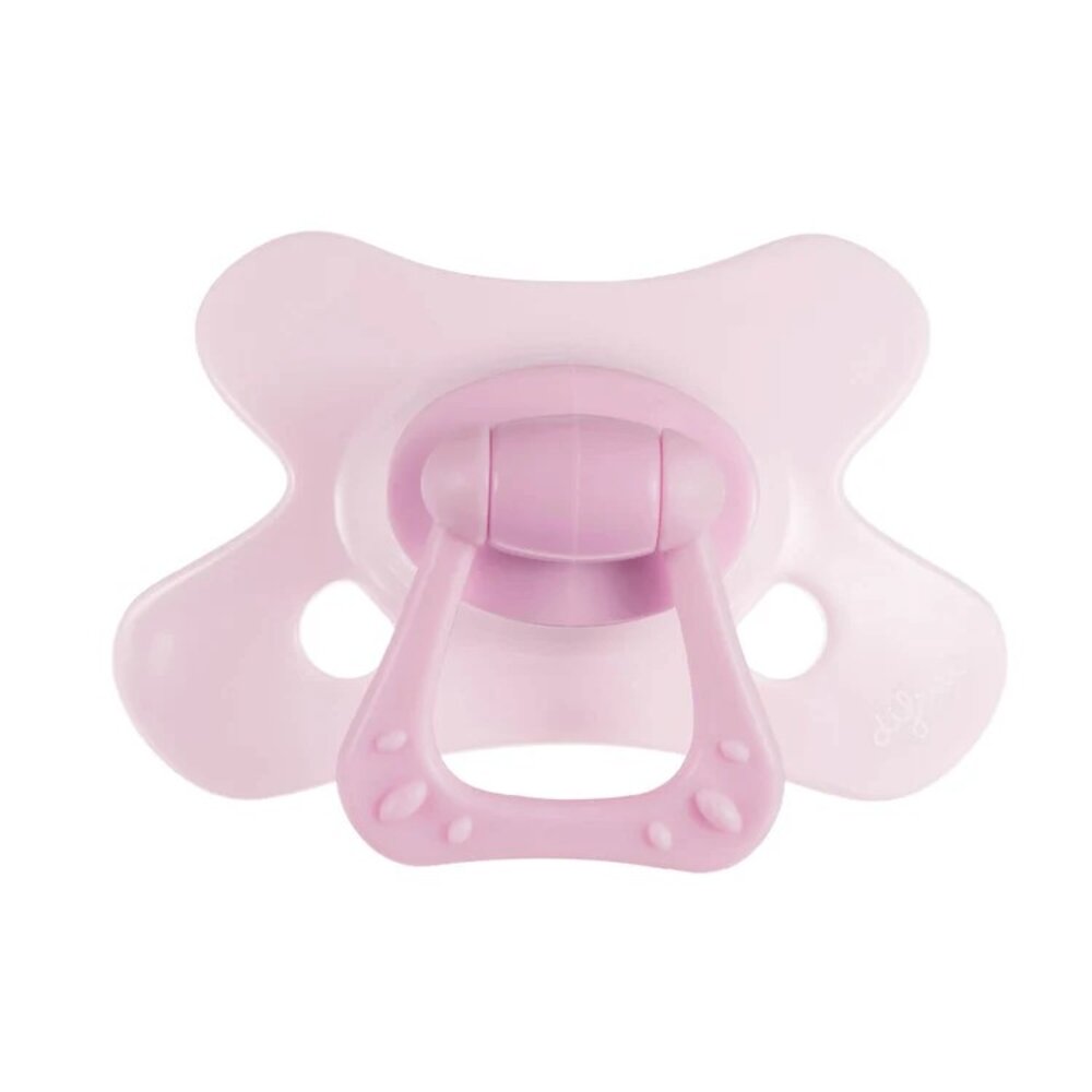 Fopspeen dental 12+m Roze quartz