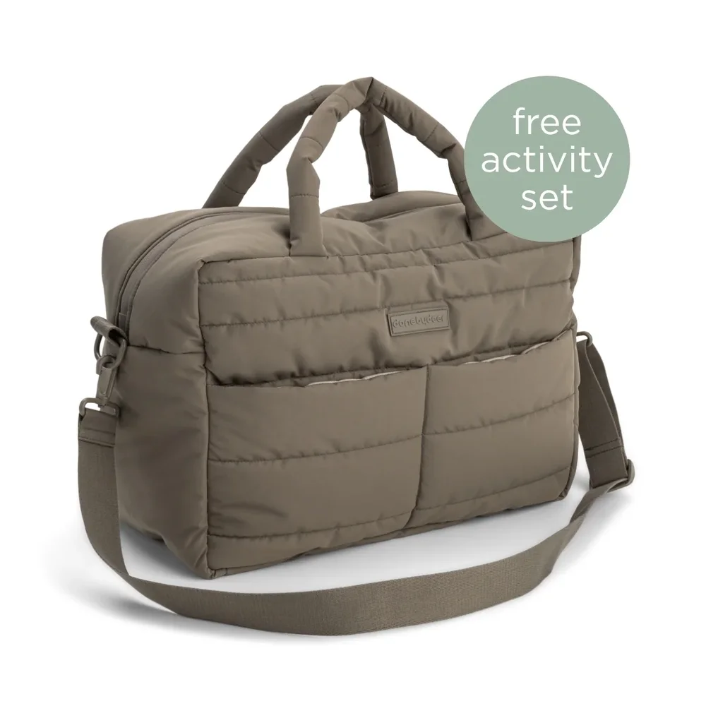 Quilted verzorgingstas Taupe