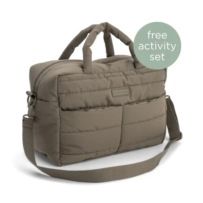Quilted verzorgingstas Taupe
