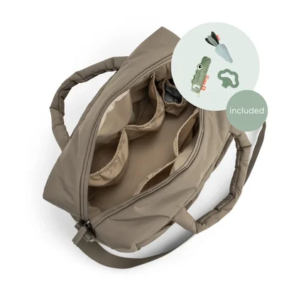 Quilted verzorgingstas Taupe