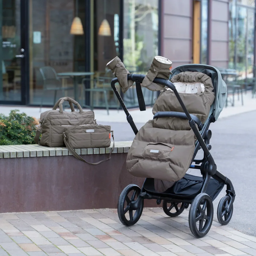 Quilted verzorgingstas Taupe