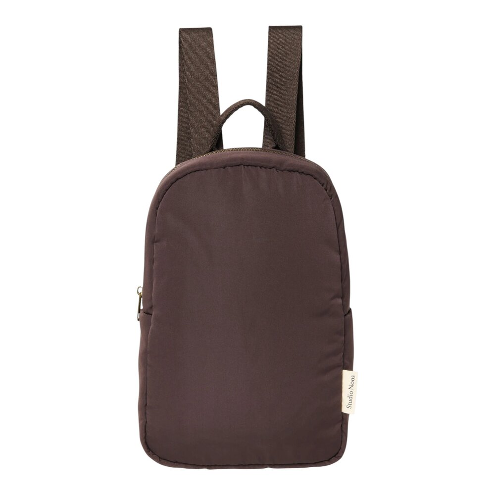 Puffy Mini Backpack Brown Puffy Mini Backpack Brown