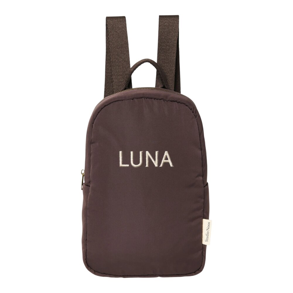 Puffy Mini Backpack Brown Puffy Mini Backpack Brown