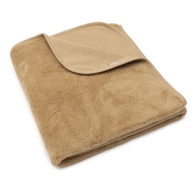 Deken Ledikant 100x150cm Basic Sherpa/Jersey Hazel