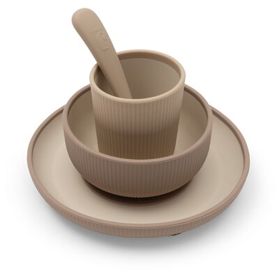 Kinderserviesset Siliconen Natural Shades