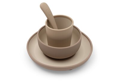 Kinderserviesset Siliconen Natural Shades Kinderserviesset Siliconen Natural Shades
