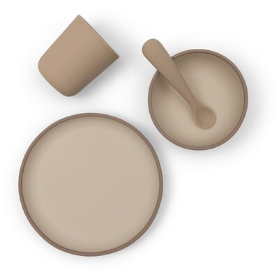Kinderserviesset Siliconen Natural Shades