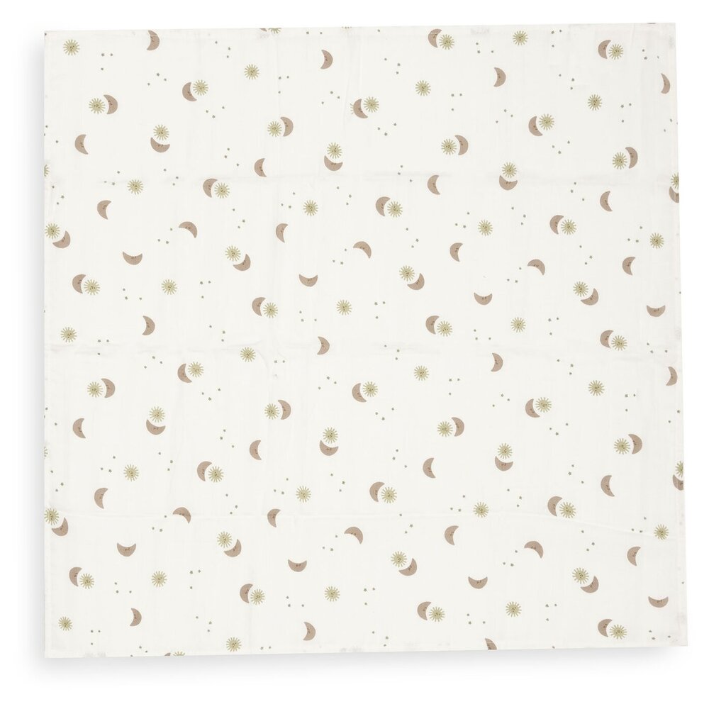 Hydrofiele Doek Small 70x70cm - 3 stuks Over the Moon Hydrofiele Doek Small 70x70cm - 3 stuks Over the Moon