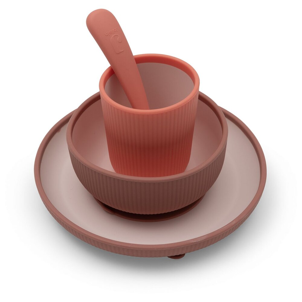 Kinderserviesset Siliconen Blush Shades