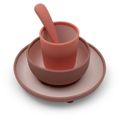 Kinderserviesset Siliconen Blush Shades