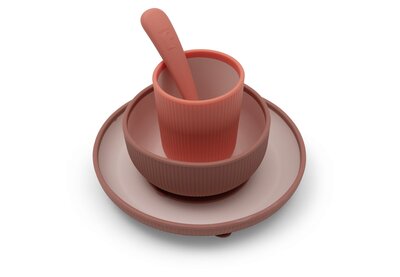 Kinderserviesset Siliconen Blush Shades Kinderserviesset Siliconen Blush Shades