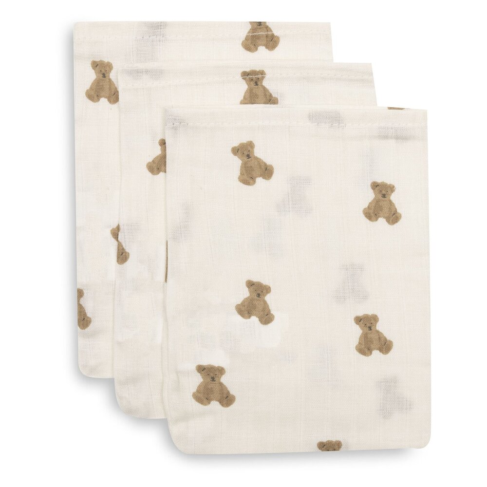 Hydrofiel Washandje 15x20cm - 3 stuks Mini Teddy Bear Hydrofiel Washandje 15x20cm - 3 stuks Mini Teddy Bear