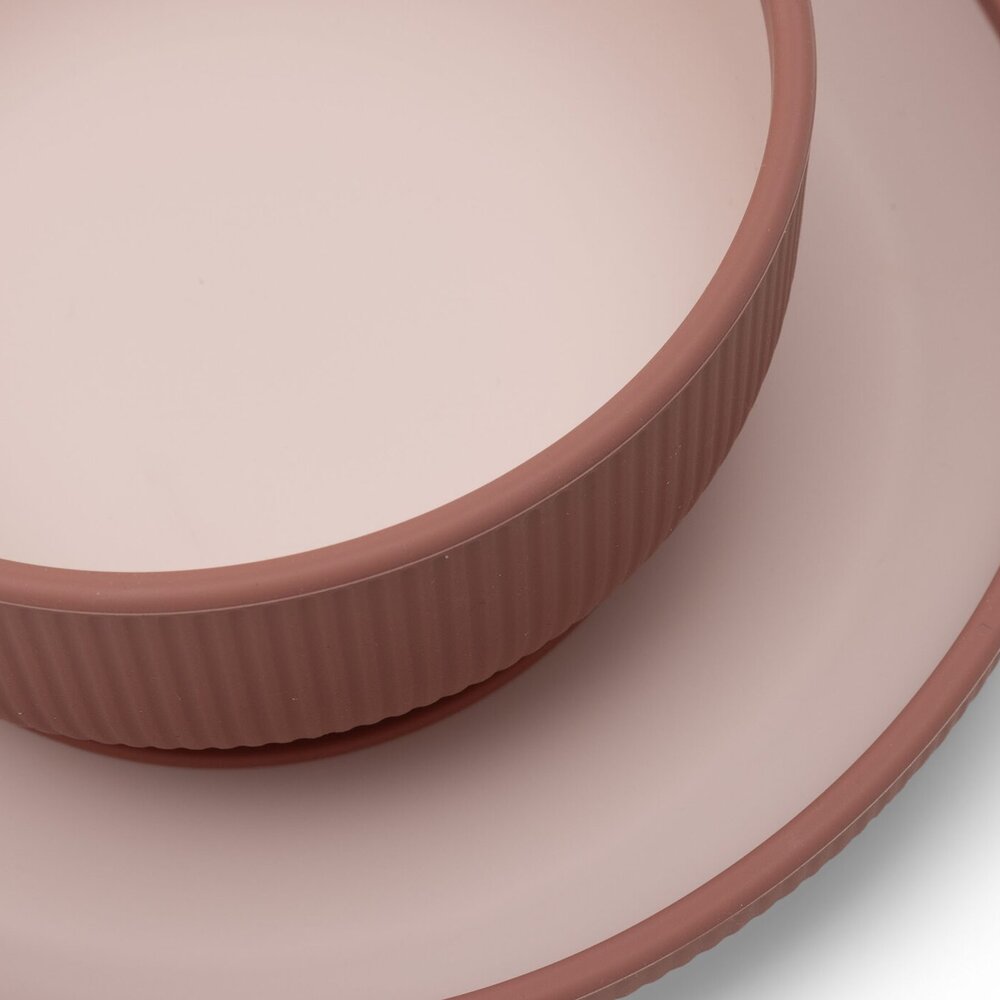 Kinderserviesset Siliconen Blush Shades