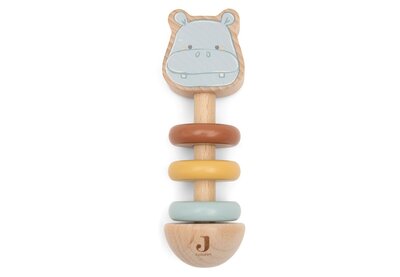 Houten Rammelaar - Hippo Happy Hippo happy