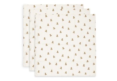 Hydrofiele Doek Small 70x70cm - 3 stuks Mini Teddy Bear
