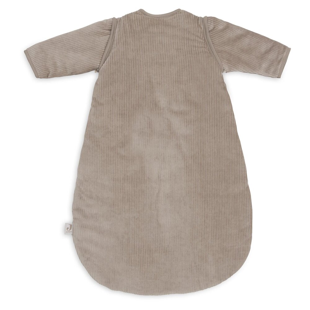 Slaapzak met afritsbare mouw Rond 110cm Rib Milky Coffee