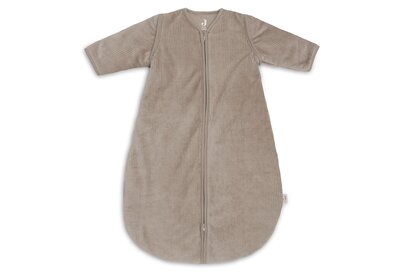 Slaapzak met afritsbare mouw Rond 110cm Rib Milky Coffee
