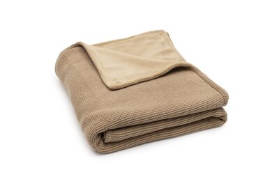 Deken Ledikant 100x150cm Basic Knit Hazel/Fleece Deken Ledikant 100x150cm Basic Knit Hazel/Fleece