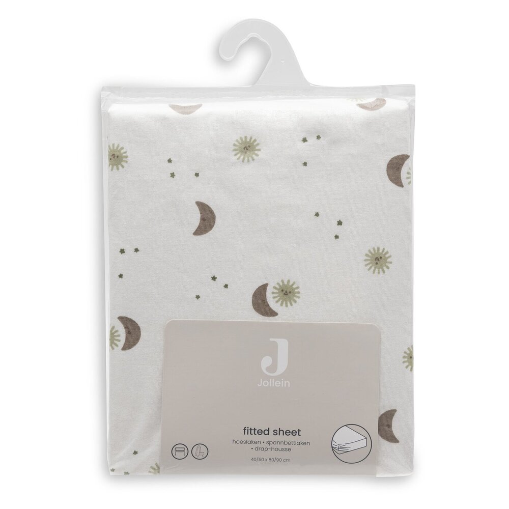 Hoeslaken Jersey 40/50x80/90cm Over the Moon Hoeslaken Jersey 40/50x80/90cm Over the Moon