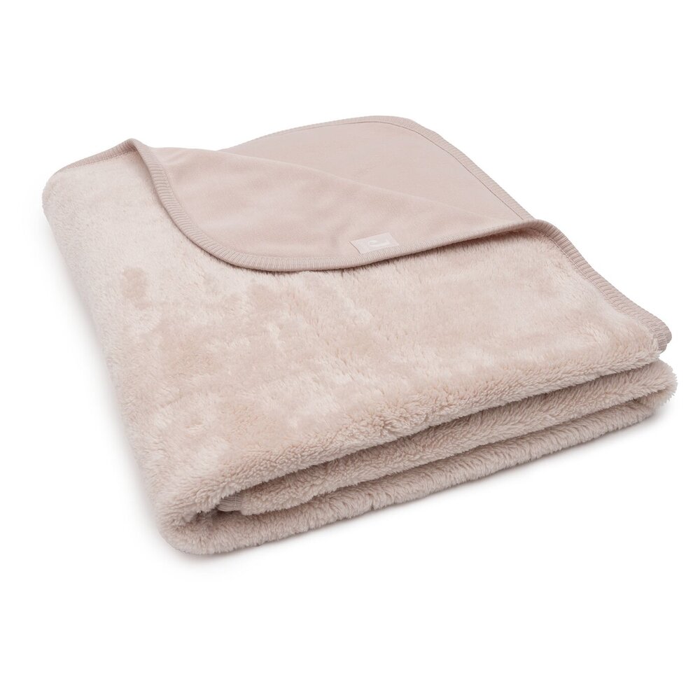 Deken Ledikant 100x150cm Basic Sherpa/Jersey Silk Rose Deken Ledikant 100x150cm Basic Sherpa/Jersey Silk Rose