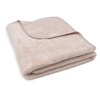 Deken Ledikant 100x150cm Basic Sherpa/Jersey Silk Rose Deken Ledikant 100x150cm Basic Sherpa/Jersey Silk Rose