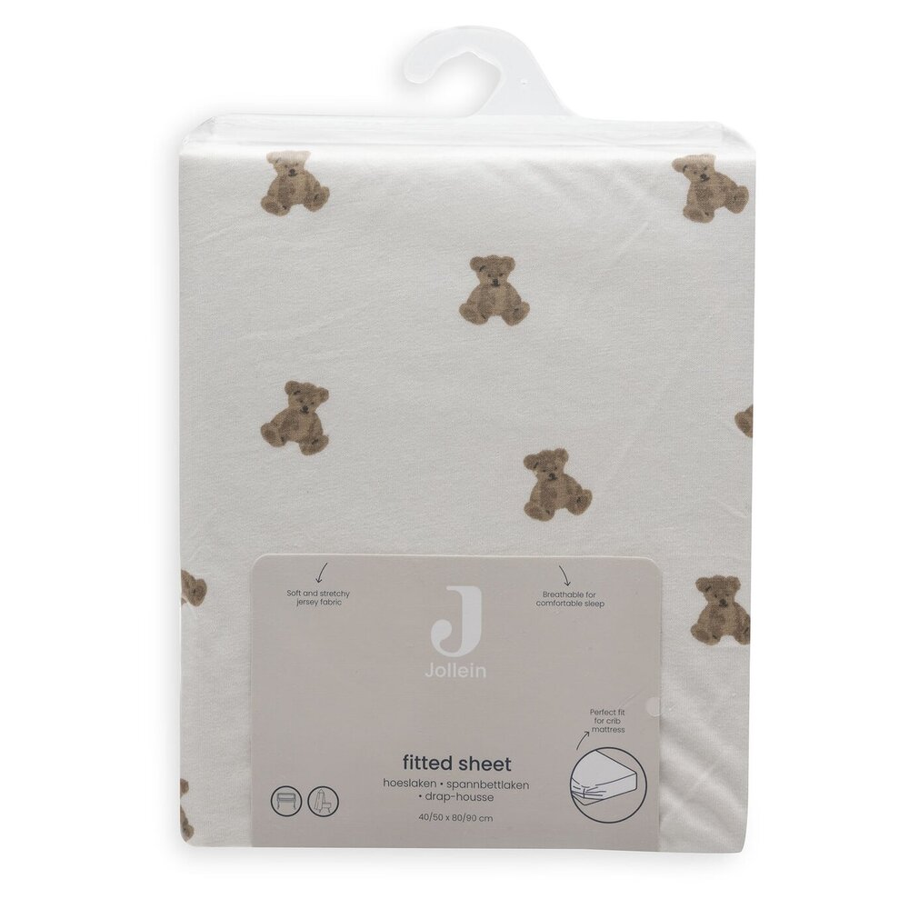 Hoeslaken Jersey 40/50x80/90cm Mini Teddy Bear Hoeslaken Jersey 40/50x80/90cm Mini Teddy Bear
