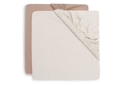 Hoeslaken Jersey 60x120cm Light Terra/Oatmeal Hoeslaken Jersey 60x120cm Light Terra/Oatmeal