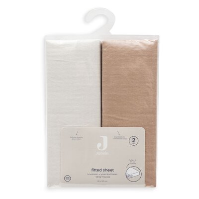 Hoeslaken Jersey 60x120cm Light Terra/Oatmeal Hoeslaken Jersey 60x120cm Light Terra/Oatmeal