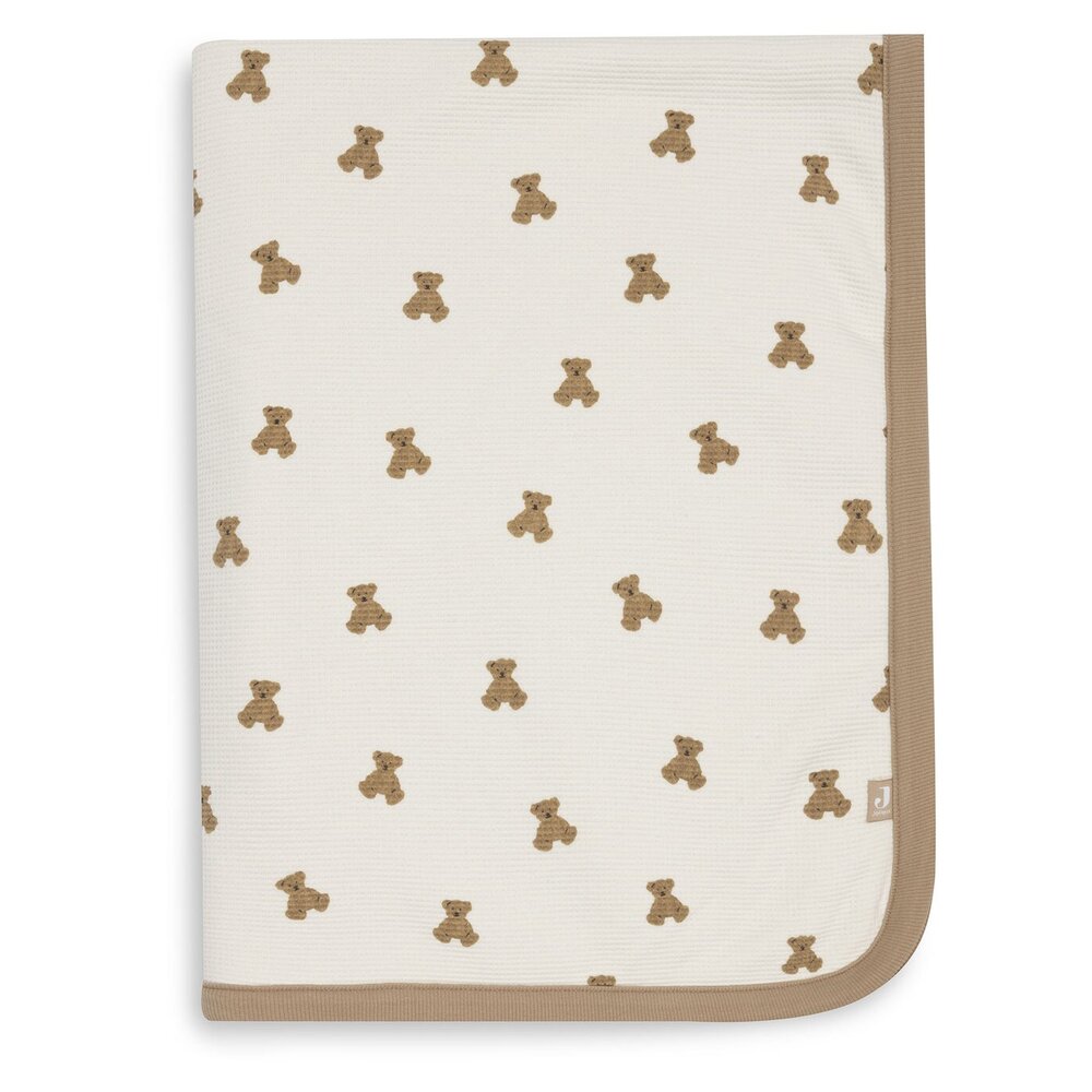 Deken Wieg 75x100cm Mini Teddy Bear Little Waffle Deken Wieg 75x100cm Mini Teddy Bear Little Waffle