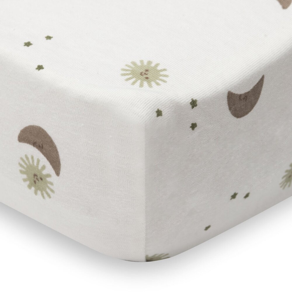 Hoeslaken Jersey 70/75x140/150cm Over the Moon Hoeslaken Jersey 70/75x140/150cm Over the Moon