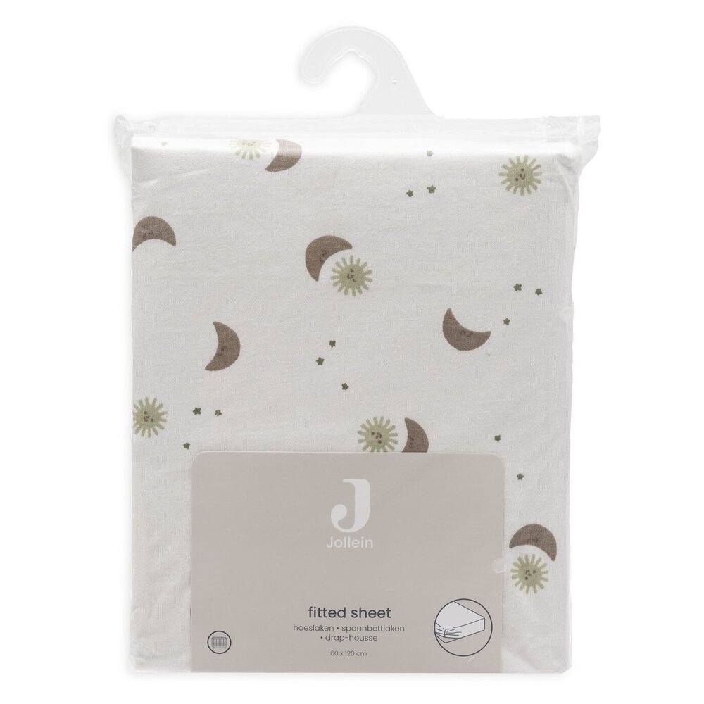 Hoeslaken Jersey 60x120cm Over the Moon Hoeslaken Jersey 60x120cm Over the Moon