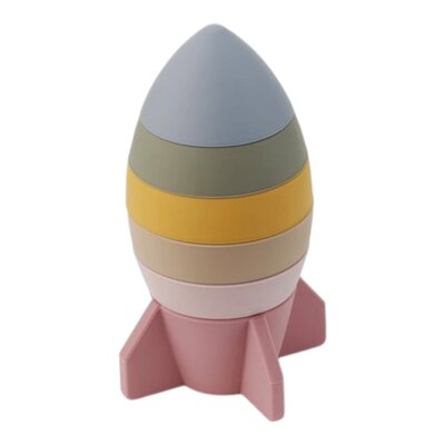Silisoft Stapelbare Raket (Aarde Kleuren) - Pk6 Silisoft Stapelbare Raket (Aarde Kleuren) - Pk6