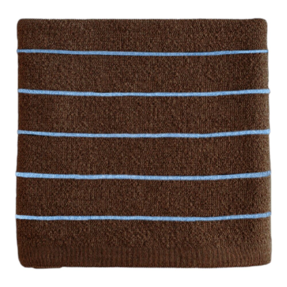 Dekentje Harry dark brown + light blue Dekentje Harry dark brown + light blue