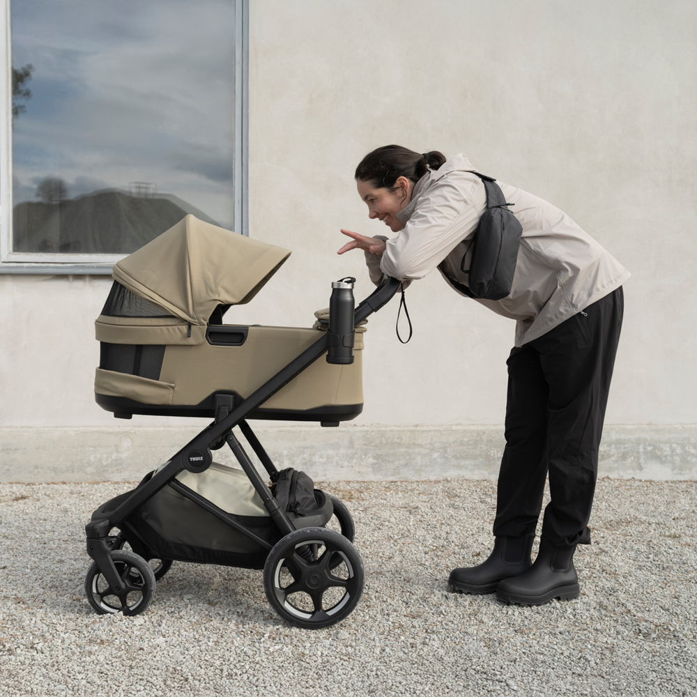 Charm 2 in 1 + Maple Connect pasgeborene bundel Faded Khaki Charm 2 in 1 + Maple Connect pasgeborene bundel Faded Khaki