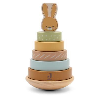 Houten Tuimelstapelaar Bunny Luz Houten Tuimelstapelaar Bunny Luz